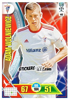 Sticker Adam Wolniewicz - Ekstraklasa 2017-2018. Adrenalyn XL n. 46 - Panini