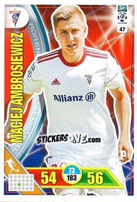 Sticker Maciej Ambrosiewicz - Ekstraklasa 2017-2018. Adrenalyn XL n. 47 - Panini