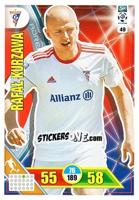 Sticker Rafał Kurzawa - Ekstraklasa 2017-2018. Adrenalyn XL n. 49 - Panini