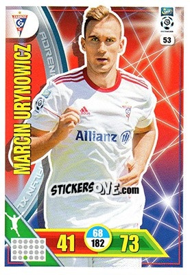 Sticker Marcin Urynowicz - Ekstraklasa 2017-2018. Adrenalyn XL n. 53 - Panini