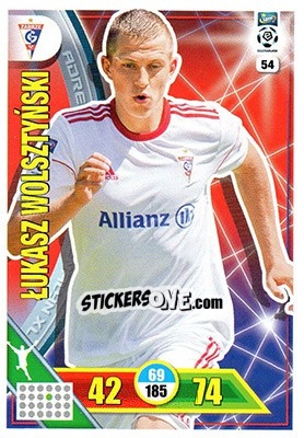 Sticker Lukasz Wolsztyński - Ekstraklasa 2017-2018. Adrenalyn XL n. 54 - Panini