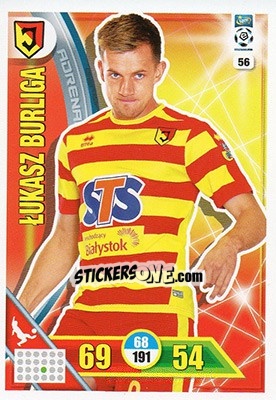 Sticker Lukasz Burliga - Ekstraklasa 2017-2018. Adrenalyn XL - Panini