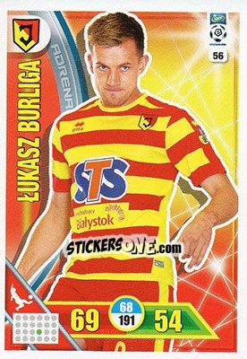 Figurina Lukasz Burliga - Ekstraklasa 2017-2018. Adrenalyn XL - Panini