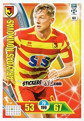 Sticker Arvydas Novikovas - Ekstraklasa 2017-2018. Adrenalyn XL n. 63 - Panini