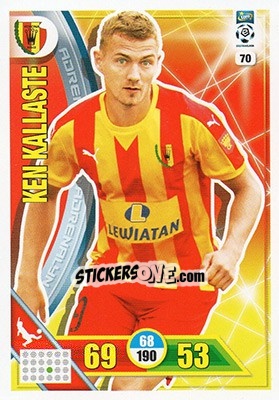 Sticker Ken Kallaste - Ekstraklasa 2017-2018. Adrenalyn XL n. 70 - Panini
