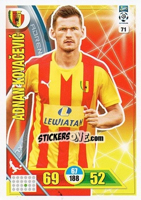 Sticker Adnan Kovacevic - Ekstraklasa 2017-2018. Adrenalyn XL n. 71 - Panini