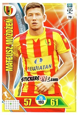 Sticker Mateusz Możdżeń - Ekstraklasa 2017-2018. Adrenalyn XL n. 78 - Panini