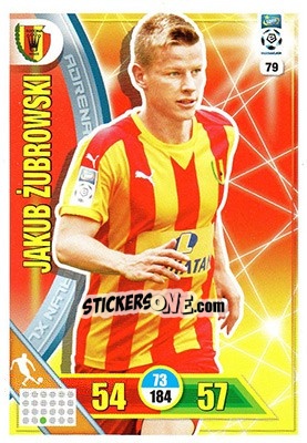 Sticker Jakub Żubrowski - Ekstraklasa 2017-2018. Adrenalyn XL n. 79 - Panini