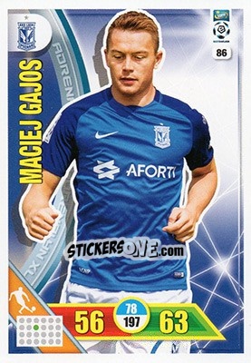 Sticker Maciej Gajos - Ekstraklasa 2017-2018. Adrenalyn XL n. 86 - Panini