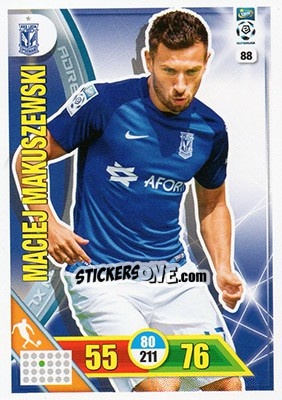 Sticker Maciej Makuszewski - Ekstraklasa 2017-2018. Adrenalyn XL n. 88 - Panini