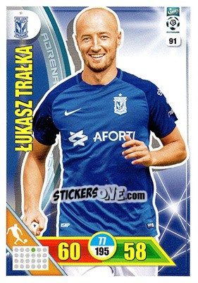 Sticker Lukasz Trałka - Ekstraklasa 2017-2018. Adrenalyn XL n. 91 - Panini