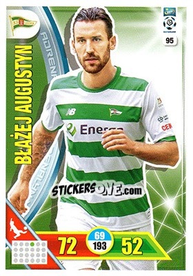 Sticker Błażej Augustyn - Ekstraklasa 2017-2018. Adrenalyn XL n. 95 - Panini
