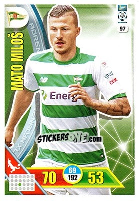 Sticker Mato Miloš - Ekstraklasa 2017-2018. Adrenalyn XL n. 97 - Panini