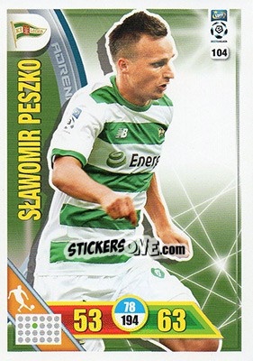 Sticker Sławomir Peszko - Ekstraklasa 2017-2018. Adrenalyn XL - Panini