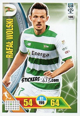 Sticker Rafał Wolski - Ekstraklasa 2017-2018. Adrenalyn XL n. 105 - Panini