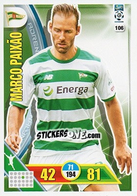 Sticker Marco Paixão - Ekstraklasa 2017-2018. Adrenalyn XL n. 106 - Panini