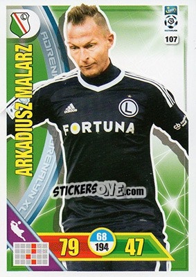 Sticker Arkadiusz Malarz - Ekstraklasa 2017-2018. Adrenalyn XL n. 107 - Panini