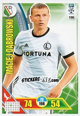 Sticker Maciej Dąbrowski - Ekstraklasa 2017-2018. Adrenalyn XL n. 108 - Panini