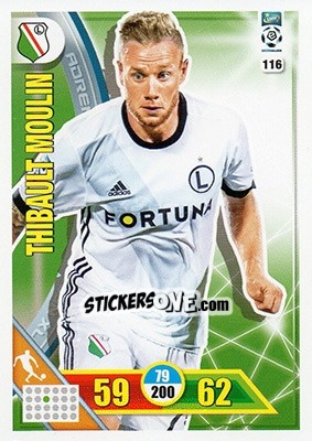 Sticker Thibault Moulin - Ekstraklasa 2017-2018. Adrenalyn XL n. 116 - Panini