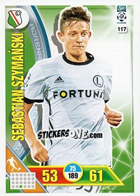 Sticker Sebastian Szymański - Ekstraklasa 2017-2018. Adrenalyn XL n. 117 - Panini