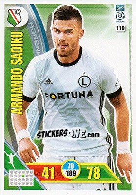 Sticker Armando Sadiku - Ekstraklasa 2017-2018. Adrenalyn XL n. 119 - Panini
