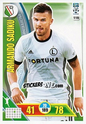 Figurina Armando Sadiku - Ekstraklasa 2017-2018. Adrenalyn XL - Panini