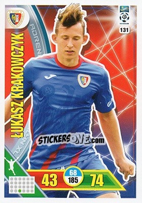 Sticker Lukasz Krakowczyk - Ekstraklasa 2017-2018. Adrenalyn XL n. 131 - Panini