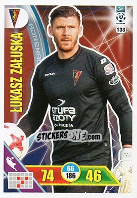 Sticker Lukasz Załuska - Ekstraklasa 2017-2018. Adrenalyn XL n. 133 - Panini