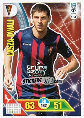 Sticker Lasza Dwali - Ekstraklasa 2017-2018. Adrenalyn XL n. 134 - Panini