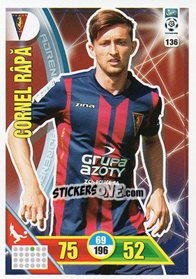 Sticker Cornel Râpă - Ekstraklasa 2017-2018. Adrenalyn XL n. 136 - Panini