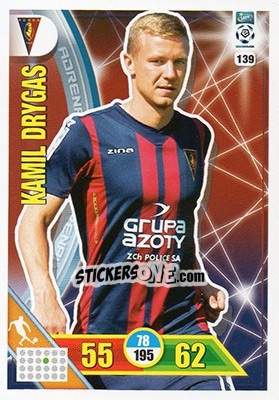 Sticker Kamil Drygas - Ekstraklasa 2017-2018. Adrenalyn XL n. 139 - Panini