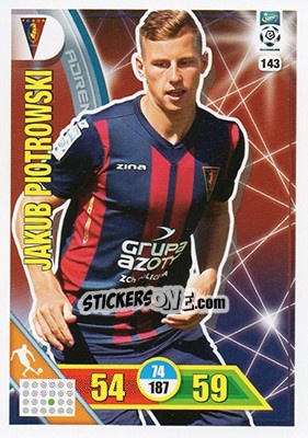 Sticker Jakub Piotrowski - Ekstraklasa 2017-2018. Adrenalyn XL n. 143 - Panini