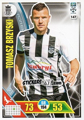 Sticker Tomasz Brzyski - Ekstraklasa 2017-2018. Adrenalyn XL n. 147 - Panini