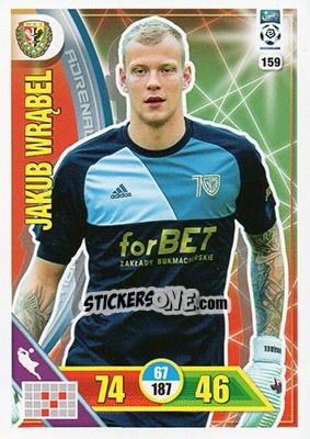 Sticker Jakub Wrąbel - Ekstraklasa 2017-2018. Adrenalyn XL n. 159 - Panini