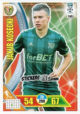 Sticker Jakub Kosecki - Ekstraklasa 2017-2018. Adrenalyn XL n. 165 - Panini