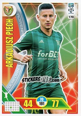 Sticker Arkadiusz Piech - Ekstraklasa 2017-2018. Adrenalyn XL n. 170 - Panini
