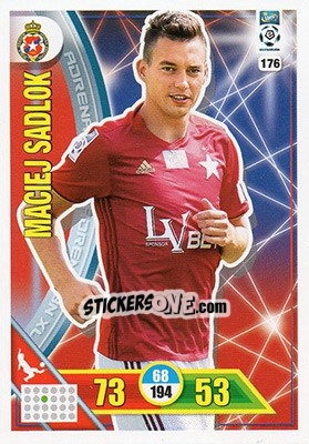 Sticker Maciej Sadlok - Ekstraklasa 2017-2018. Adrenalyn XL n. 176 - Panini