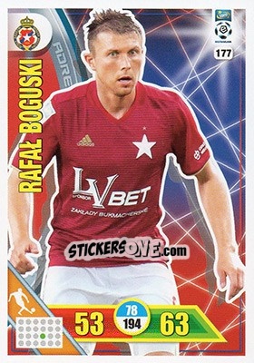 Sticker Rafał Boguski - Ekstraklasa 2017-2018. Adrenalyn XL n. 177 - Panini