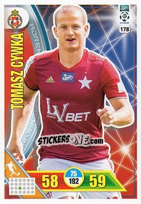 Sticker Tomasz Cywka - Ekstraklasa 2017-2018. Adrenalyn XL n. 178 - Panini