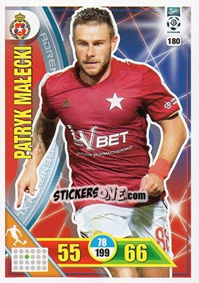 Sticker Patryk Małecki - Ekstraklasa 2017-2018. Adrenalyn XL n. 180 - Panini