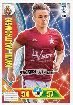 Sticker Kamil Wojtkowski - Ekstraklasa 2017-2018. Adrenalyn XL n. 181 - Panini