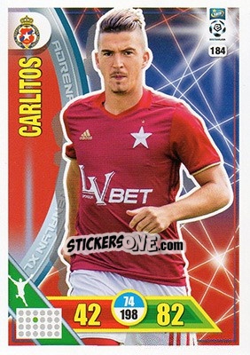 Sticker Carlitos - Ekstraklasa 2017-2018. Adrenalyn XL n. 184 - Panini
