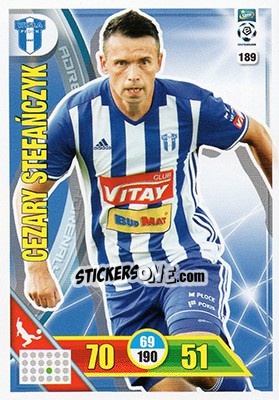 Sticker Cezary Stefańczyk - Ekstraklasa 2017-2018. Adrenalyn XL n. 189 - Panini