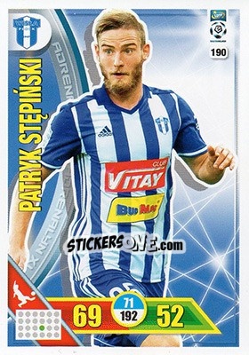 Sticker Patryk Stępiński - Ekstraklasa 2017-2018. Adrenalyn XL n. 190 - Panini