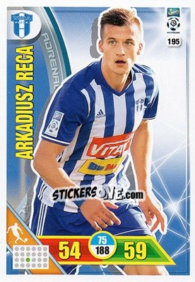 Sticker Arkadiusz Reca - Ekstraklasa 2017-2018. Adrenalyn XL n. 195 - Panini