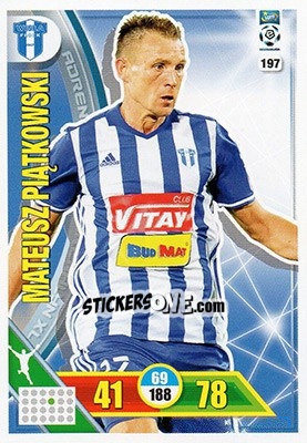 Sticker Mateusz Piątkowski - Ekstraklasa 2017-2018. Adrenalyn XL n. 197 - Panini