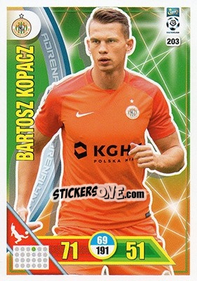 Sticker Bartosz Kopacz - Ekstraklasa 2017-2018. Adrenalyn XL - Panini