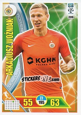 Sticker Arkadiusz Woźniak - Ekstraklasa 2017-2018. Adrenalyn XL n. 209 - Panini