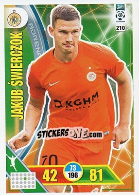 Sticker Jakub Świerczok - Ekstraklasa 2017-2018. Adrenalyn XL n. 210 - Panini