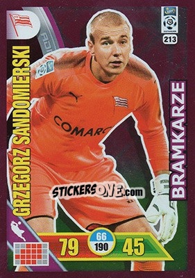 Sticker Grzegorz Sandomierski - Ekstraklasa 2017-2018. Adrenalyn XL n. 213 - Panini